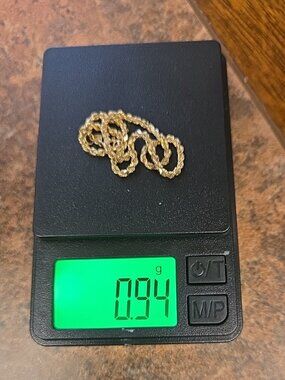 Authentic ORO 14K Solid Yellow Gold Bracelet Rope OR 1 gram NOT SCRAP